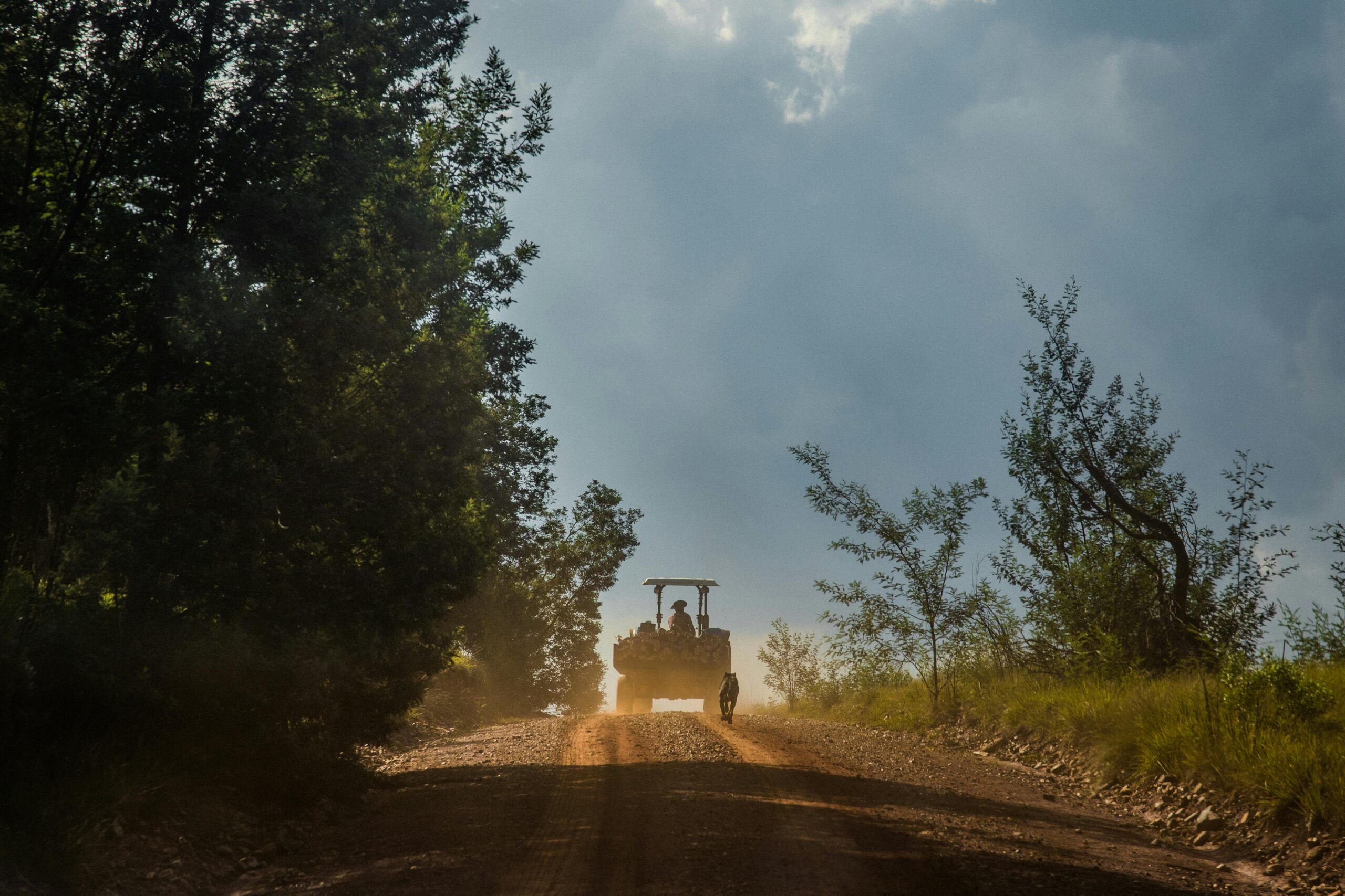 Lignosulfonate is used for dirt road dust control